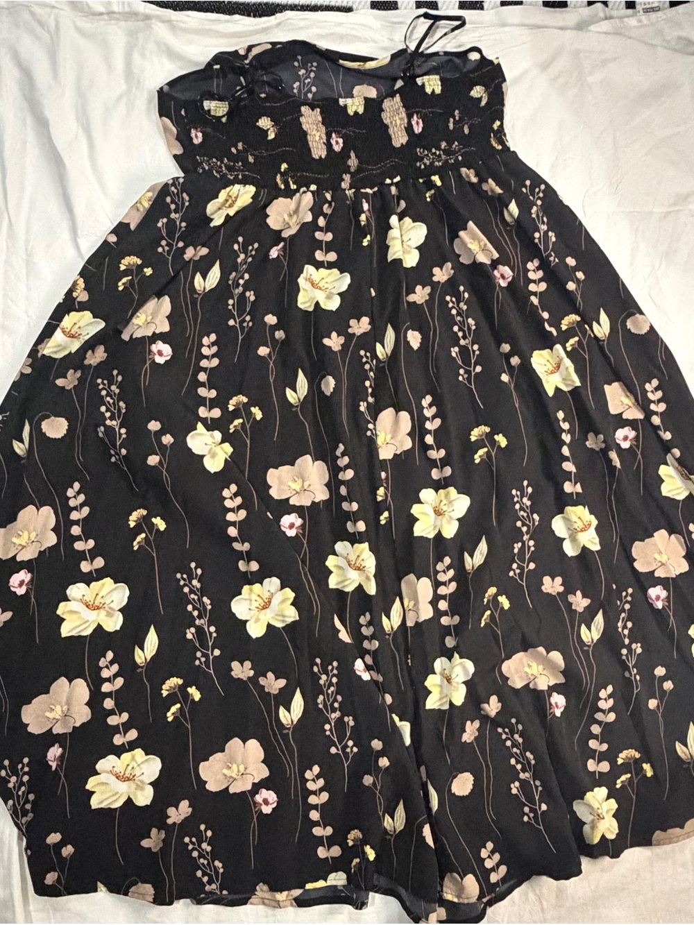 Black Floral A-Line Skirt - Women